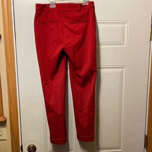 Loft Red Tailored Slim Pants 2